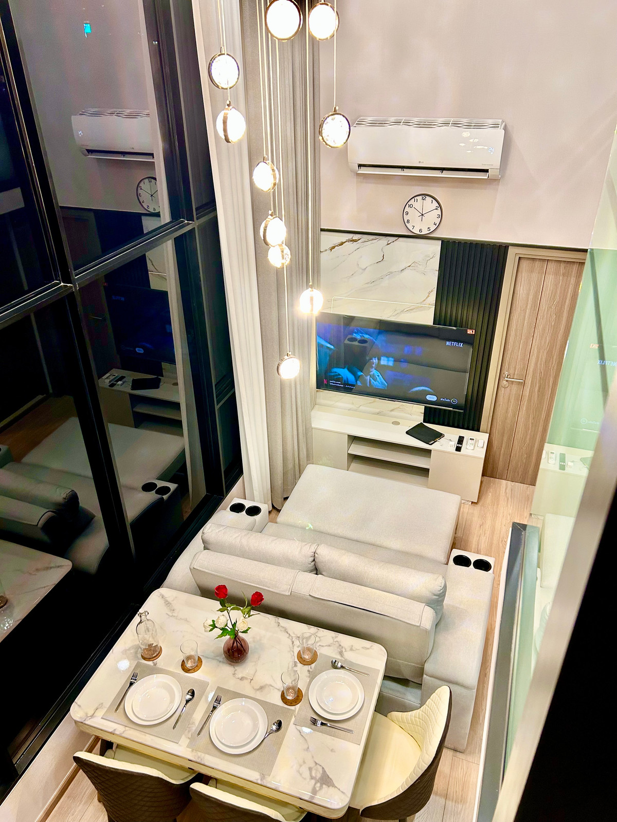 For RentCondoOnnut, Udomsuk : 🏙️ KnightsBridge Space Sukhumvit - Rama 4 ✨ Very beautiful room! High ceiling, airy, good location