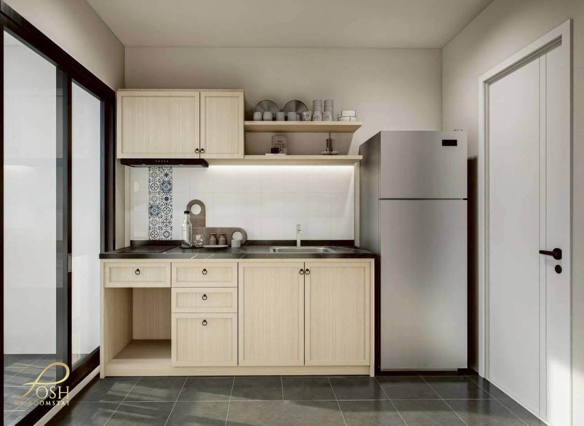 For SaleCondoPhuket : The Base Height Condo by Sansiri – Samkong, near Bangkok Hospital Newly renovated in Japandi style.