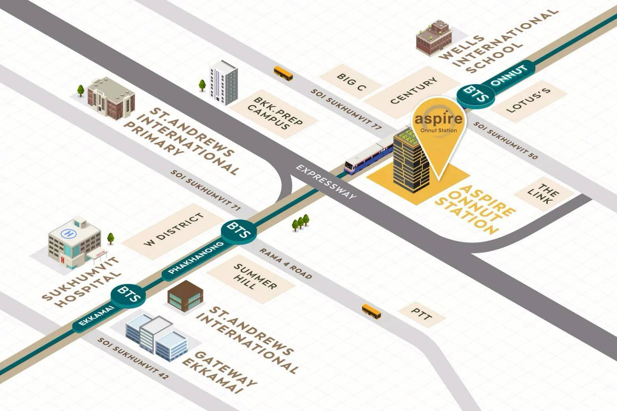 For RentCondoOnnut, Udomsuk : For Rent : Aspire Onnut Station (ST-02) (🚇Close to BTS Onnut)
