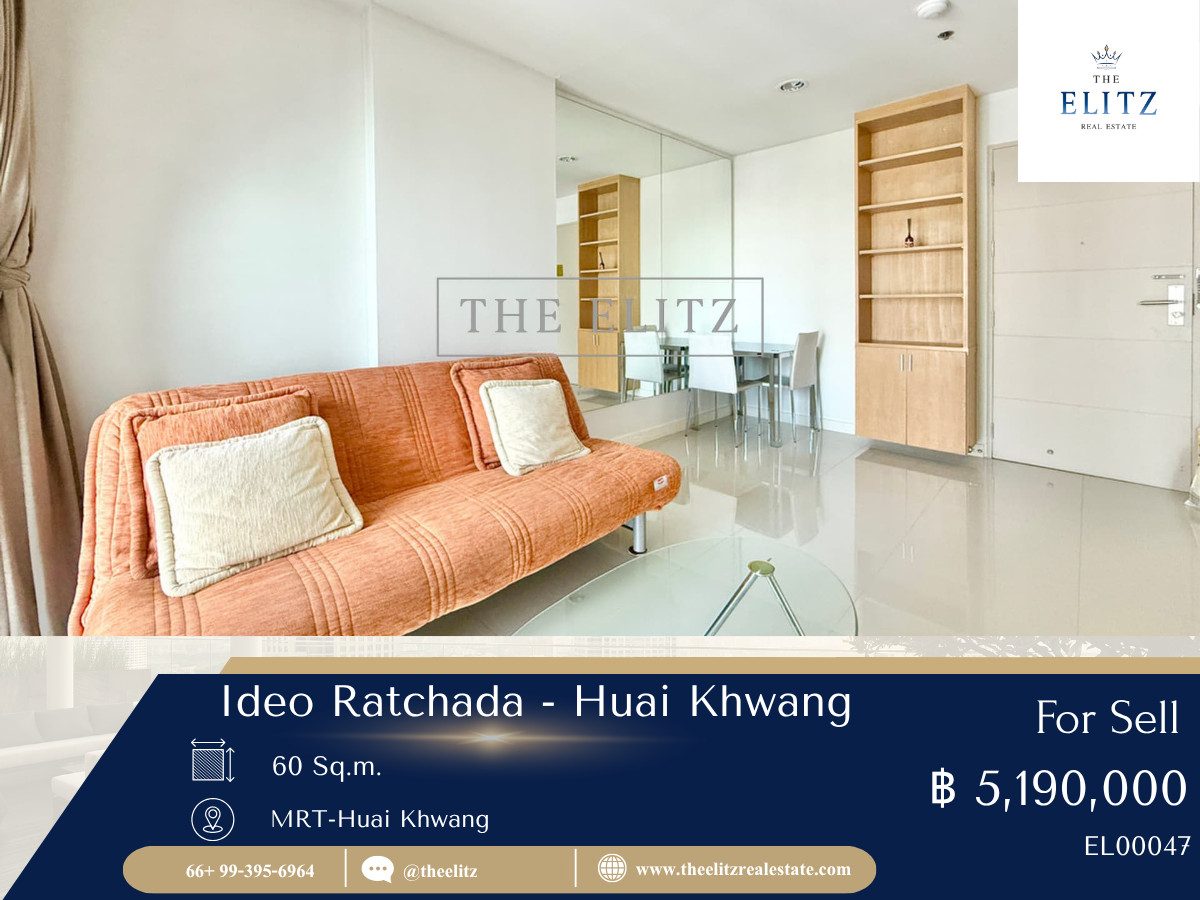For SaleCondoRatchadapisek, Huaikwang, Suttisan : ✨ Location that city people want, IDEO Ratchada–Huai Khwang, near Huai Khwang MRT, convenient travel, easy living, complete with every lifestyle.