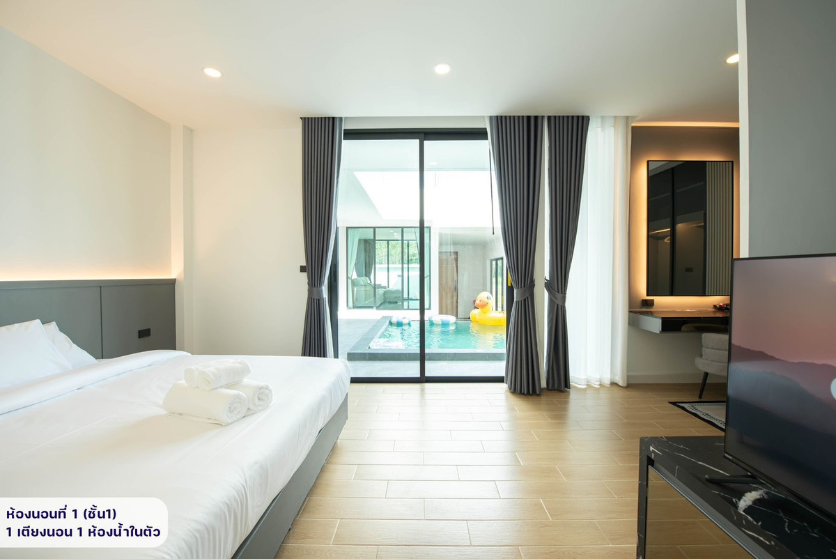 ให้เช่าพัทยา บางแสน ชลบุรี สัตหีบ : บ้านเดี่ยวพูลวิลล่า ถนน ซากแง้ว / 5 ห้องนอน (เช่า), Detached House Pool Villa Sak Ngaew Road / 5 Bedrooms (FOR RENT) AM023