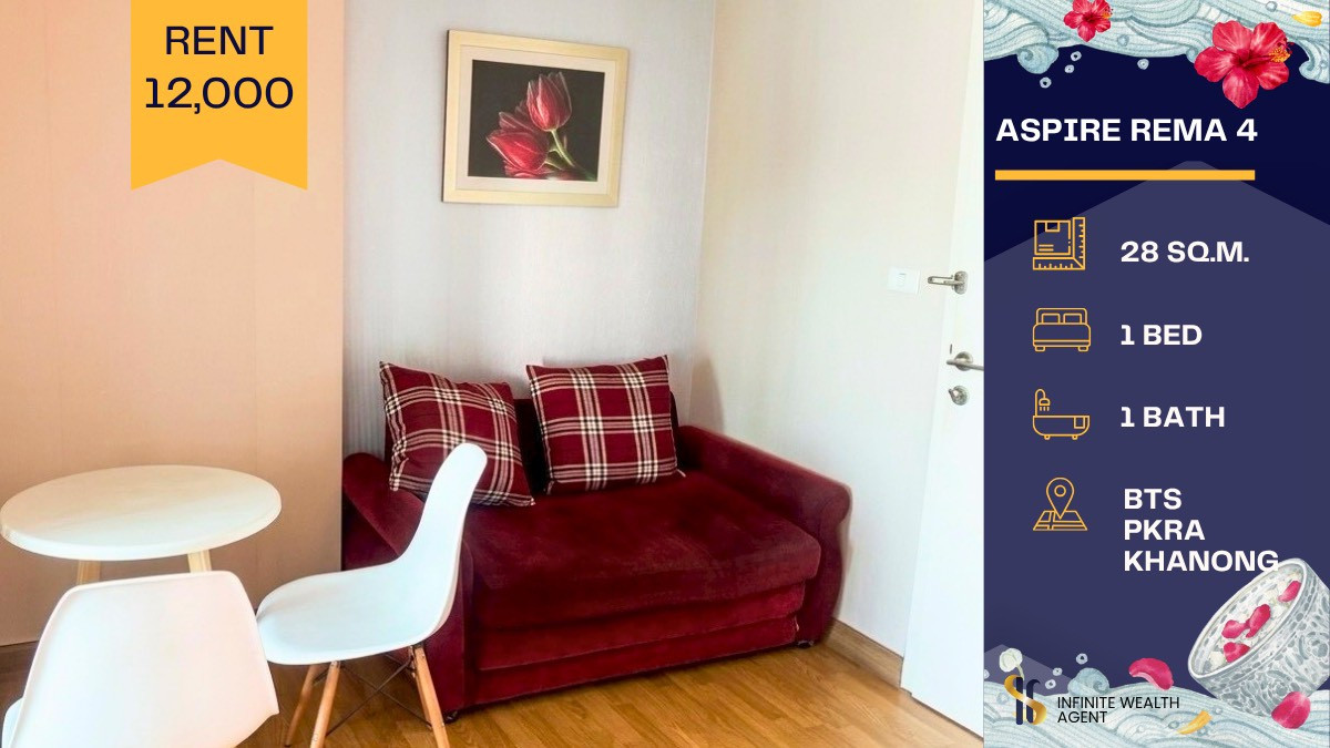 ให้เช่าคอนโดคลองเตย กล้วยน้ำไท : ✨ ห้องสวย วิวเมืองสวย อยู่สบาย ใจกลางพระราม 4! 🏙️ Aspire Rama 4 | พร้อมเข้าอยู่ทันที