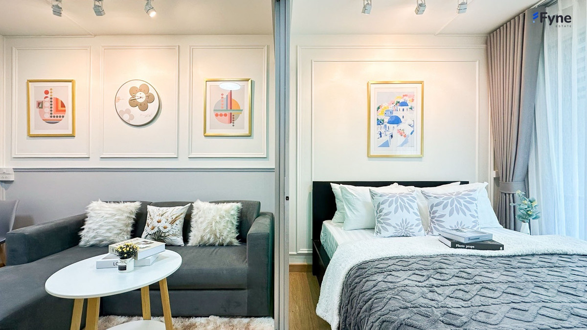 For SaleCondoOnnut, Udomsuk : ✨💦 Beautiful room, fully furnished, swimming pool view. In the Sukhumvit area, near 2 BTS lines, near the expressway, there is a shuttle service | Aspace ME Sukhumvit 77