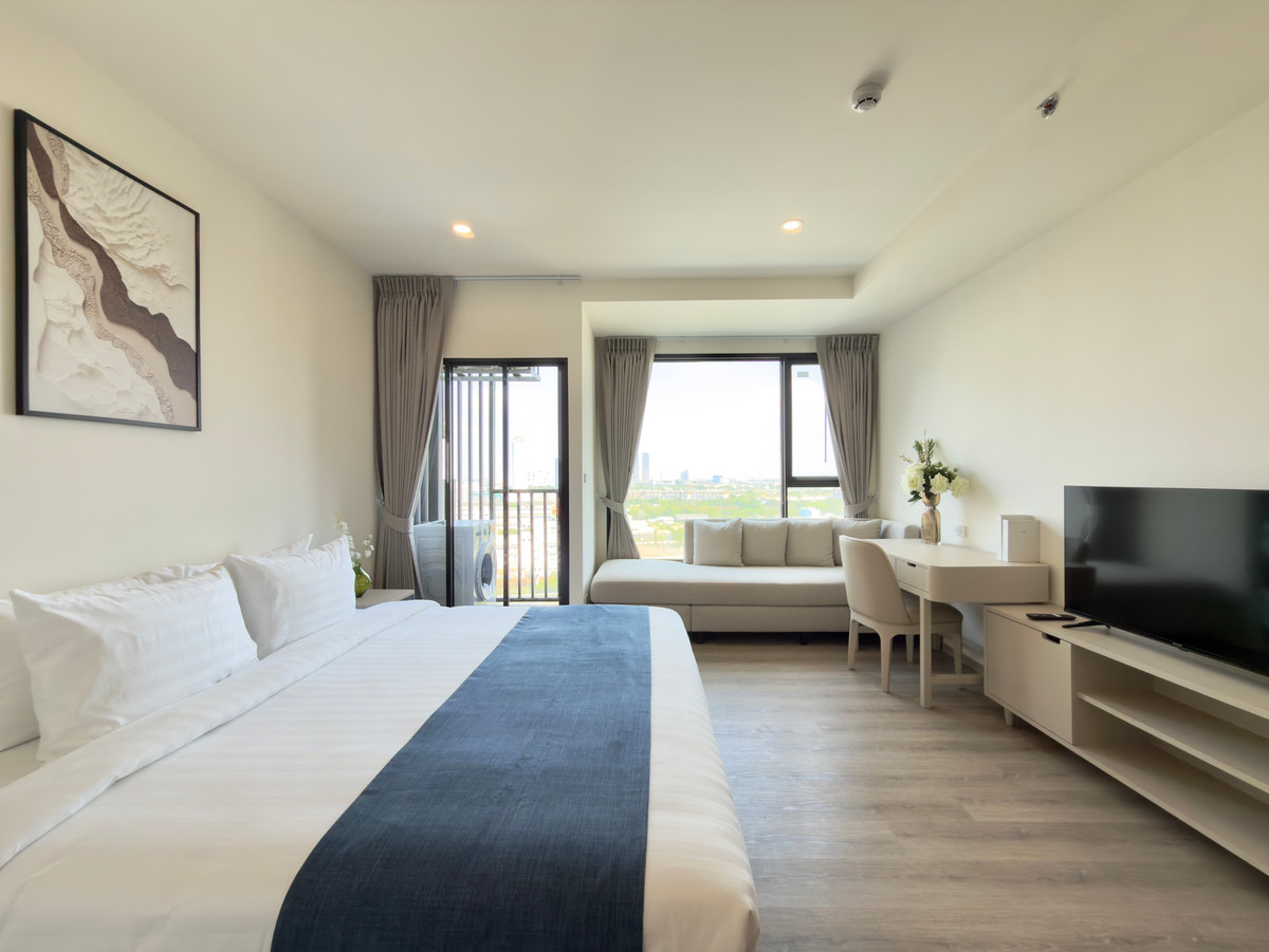 ให้เช่าคอนโดบางนา แบริ่ง ลาซาล : เช่าระยะสั้น 💫ออริจิ้น เพลส บางนา🌳 Studio 28 sq.m.