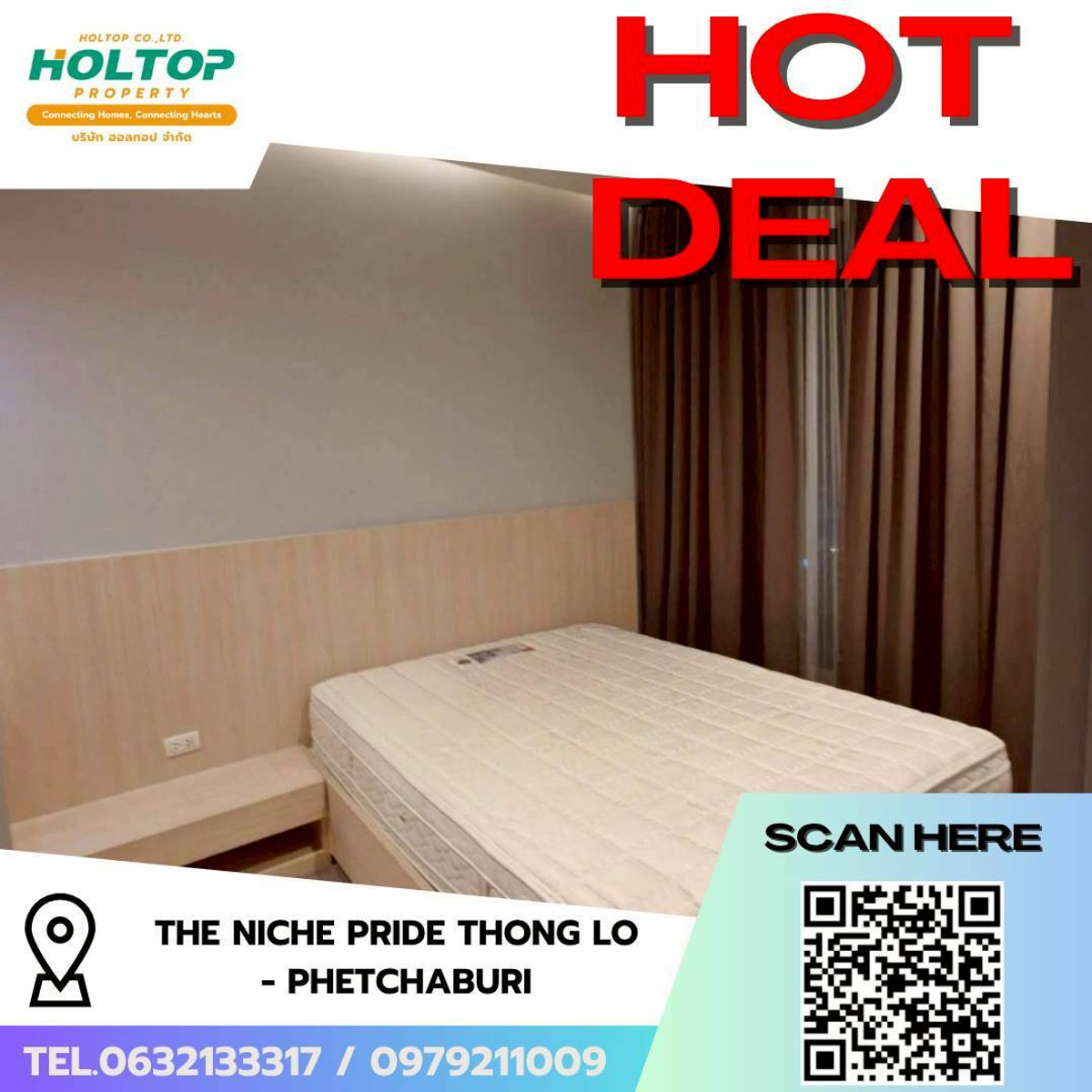 For RentCondoRama9, Petchburi, RCA : #L259 🎉 50469 Condo for rent The Niche Pride Thong Lo-Phetchaburi