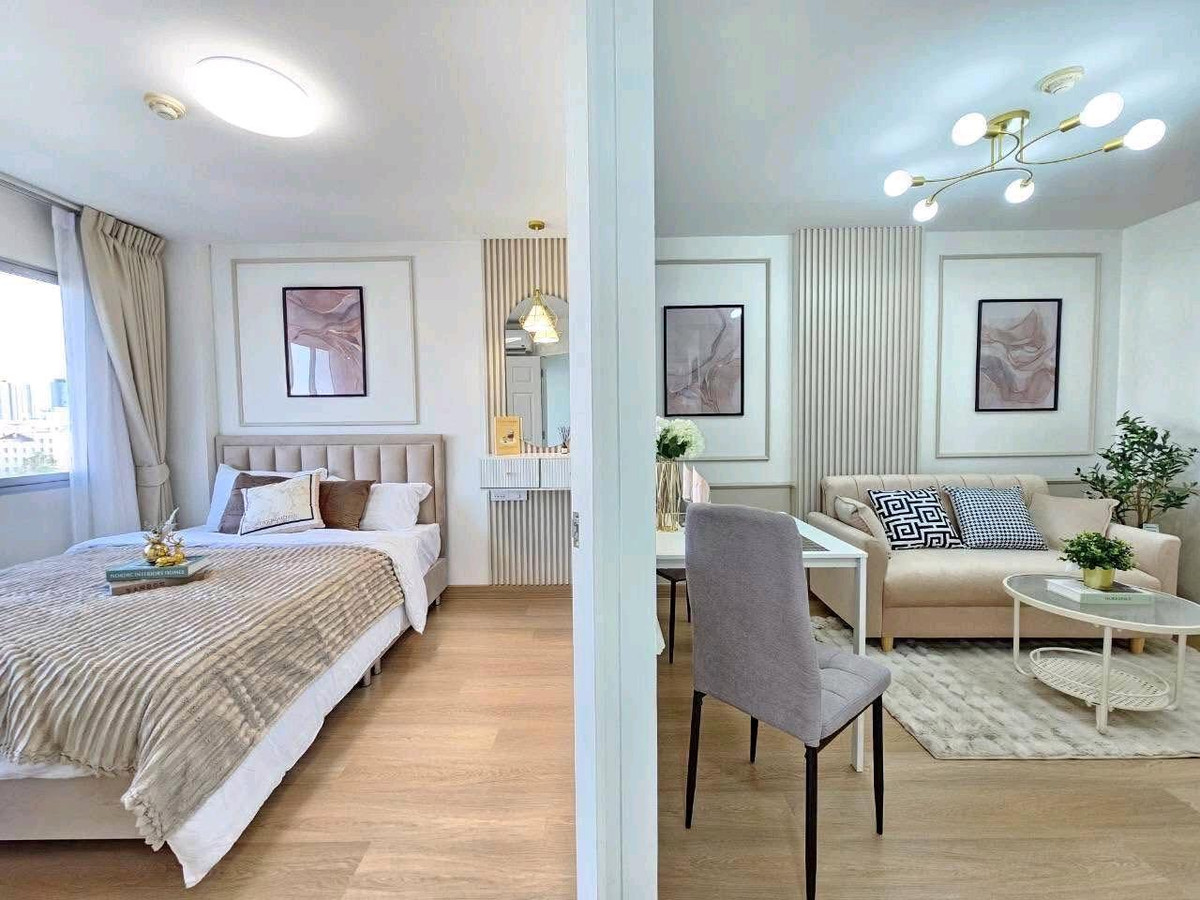 ขายคอนโดรามคำแหง หัวหมาก : ขายห้องสวยมินิมอล 1 นอน 28 ตรม. B4 ชั้น 7