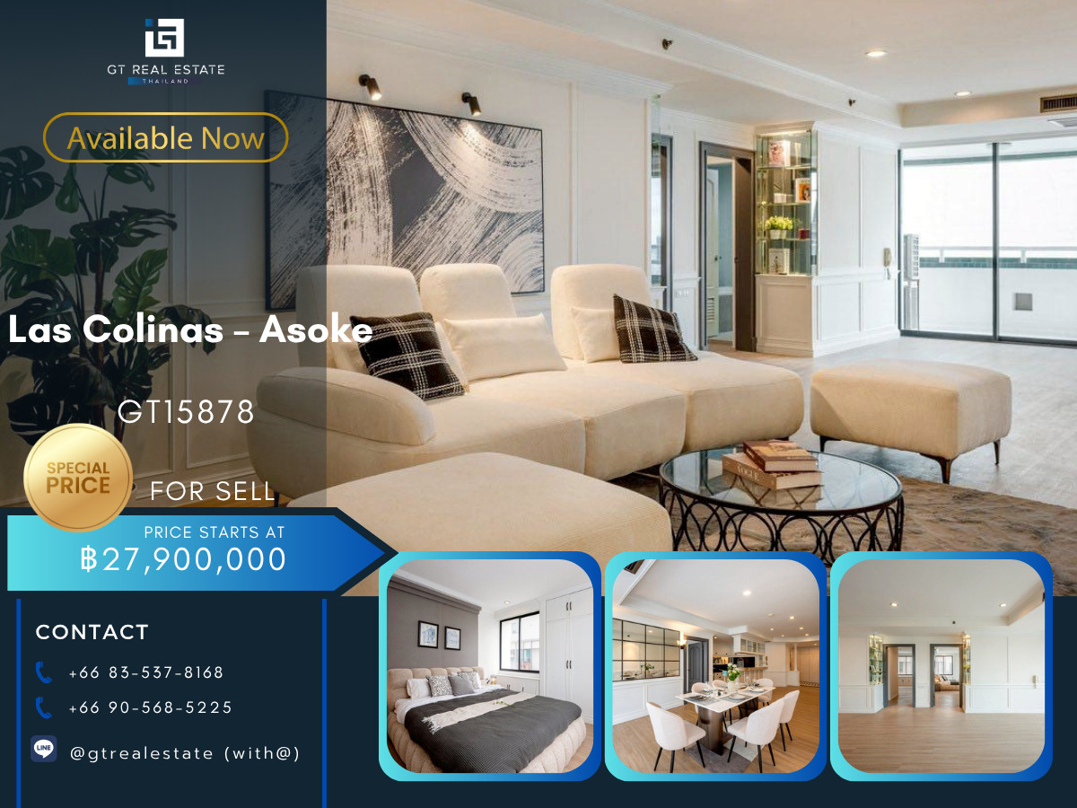 ขายคอนโดสุขุมวิท อโศก ทองหล่อ : ✨ GT15878  |  คอนโดหรูพร้อมขายที่ Las Colinas เดินทางสะดวก ใกล้รถไฟฟ้า มีรถรับส่ง ห้องแต่งสวย เฟอร์นิเจอร์ครบ
