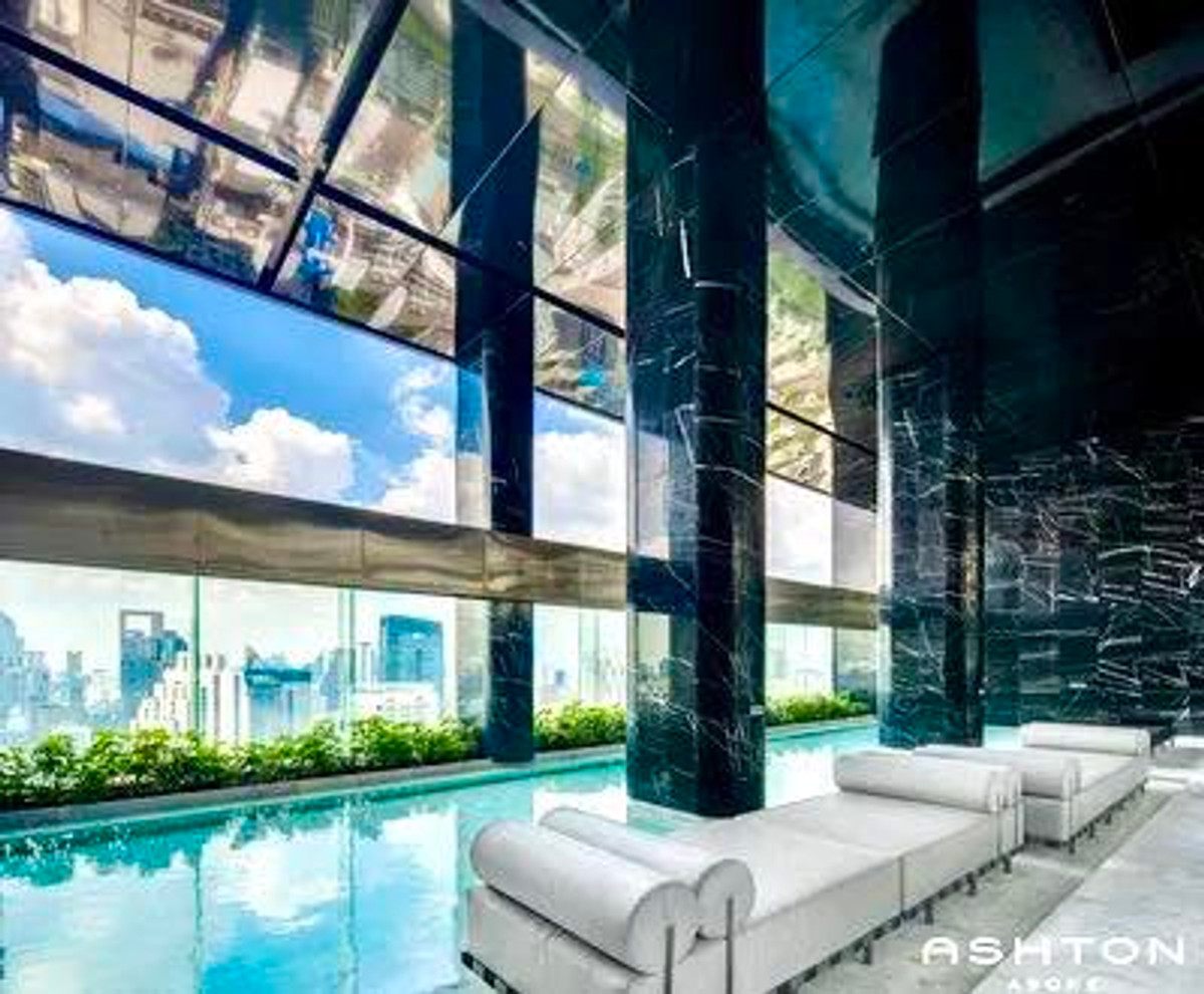 For RentCondoSukhumvit, Asoke, Thonglor : 🔥 Ashton Asoke, very beautiful room! 1 bedroom, 35 sq m, next to MRT Sukhumvit 0 meters, only 35,000/month, room ready to move in, open city view, high floor.