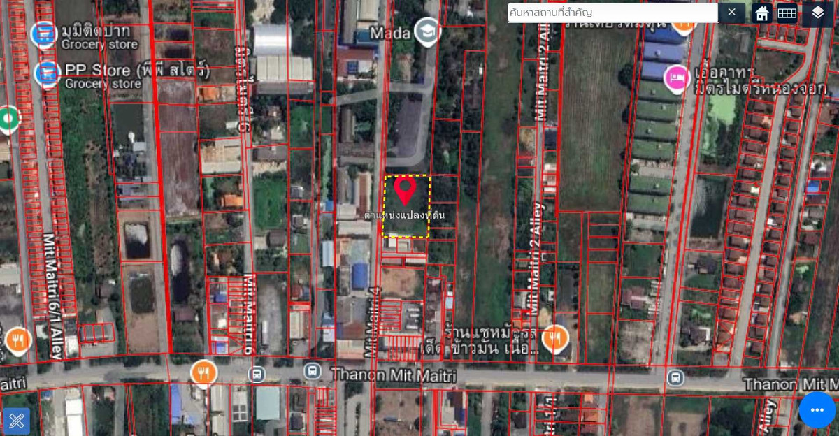 For SaleLandMin Buri, Romklao : Prime Land for Sale: Nong Chok, Mit Maitri Road 1 Rai 3 Ngan 29 sq.w.