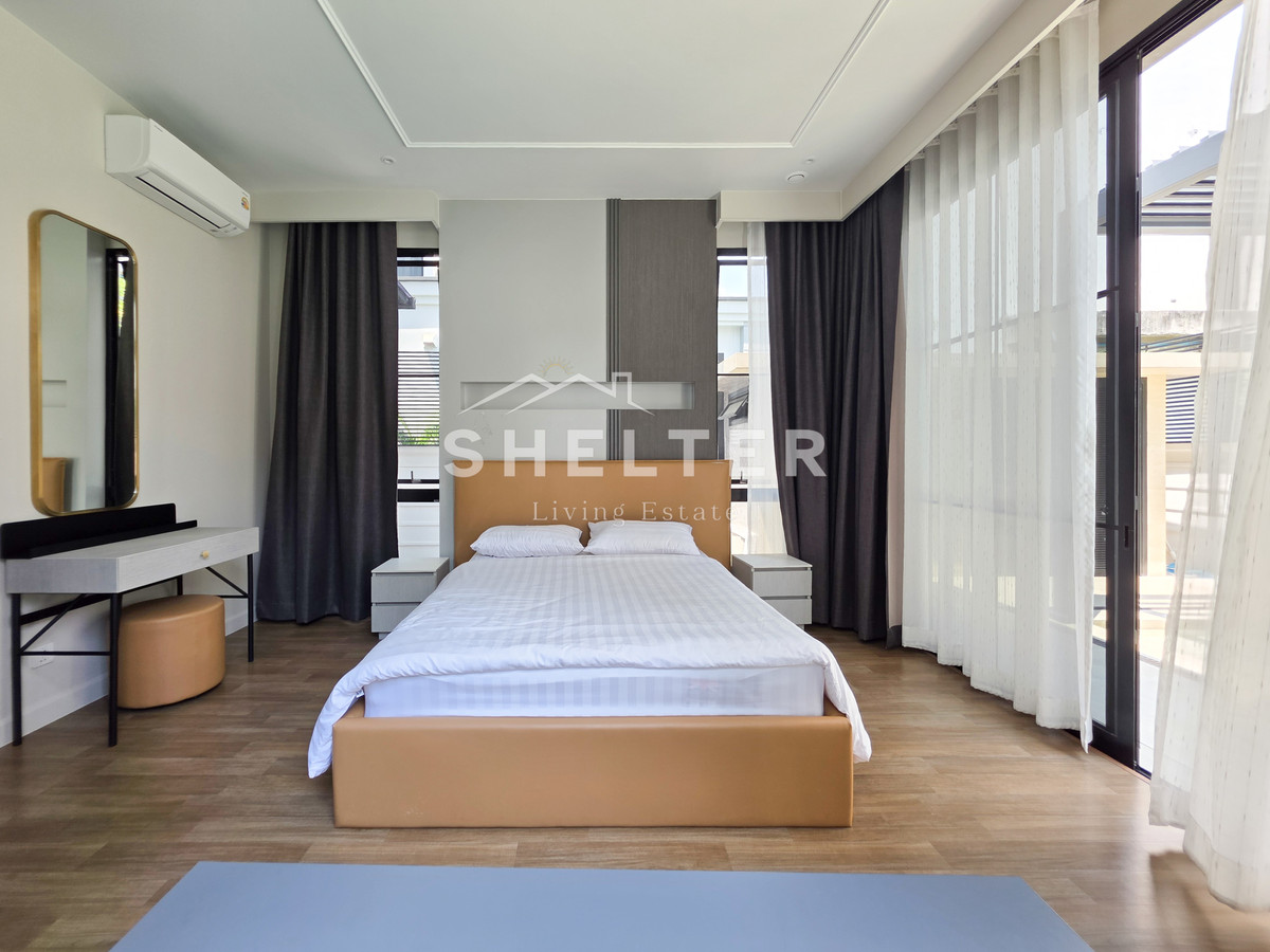 For RentHousePattanakan, Srinakarin : Single house ready for rent, Super Luxury, near Brighton International School | Wellington