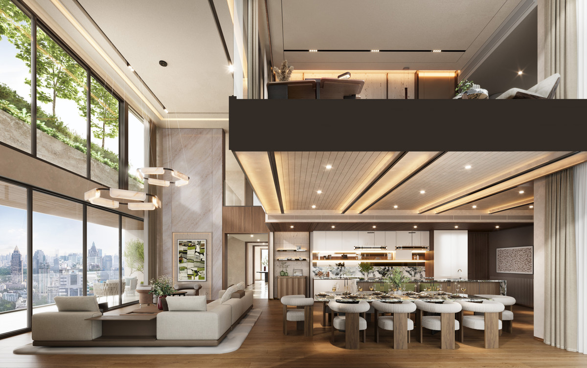 ขายคอนโดสีลม ศาลาแดง บางรัก : ✨ THE ULTIMATE MASTERPIECE ✨ | Duplex Penthouse @ROMM CONVENT  ใจกลาง CBD พื้นที่กว้างขวางถึง 418.6 ตารางเมตร บนชั้นสูงสุด (ชั้น 28-29) มอบทัศนียภาพเส้นขอบฟ้าฝั่ง Sathon Nuea และวิวระดับ Iconic อย่าง อย่าง Mahanakhon และ One Bangkok แบบไม่มีอะไรกั้น