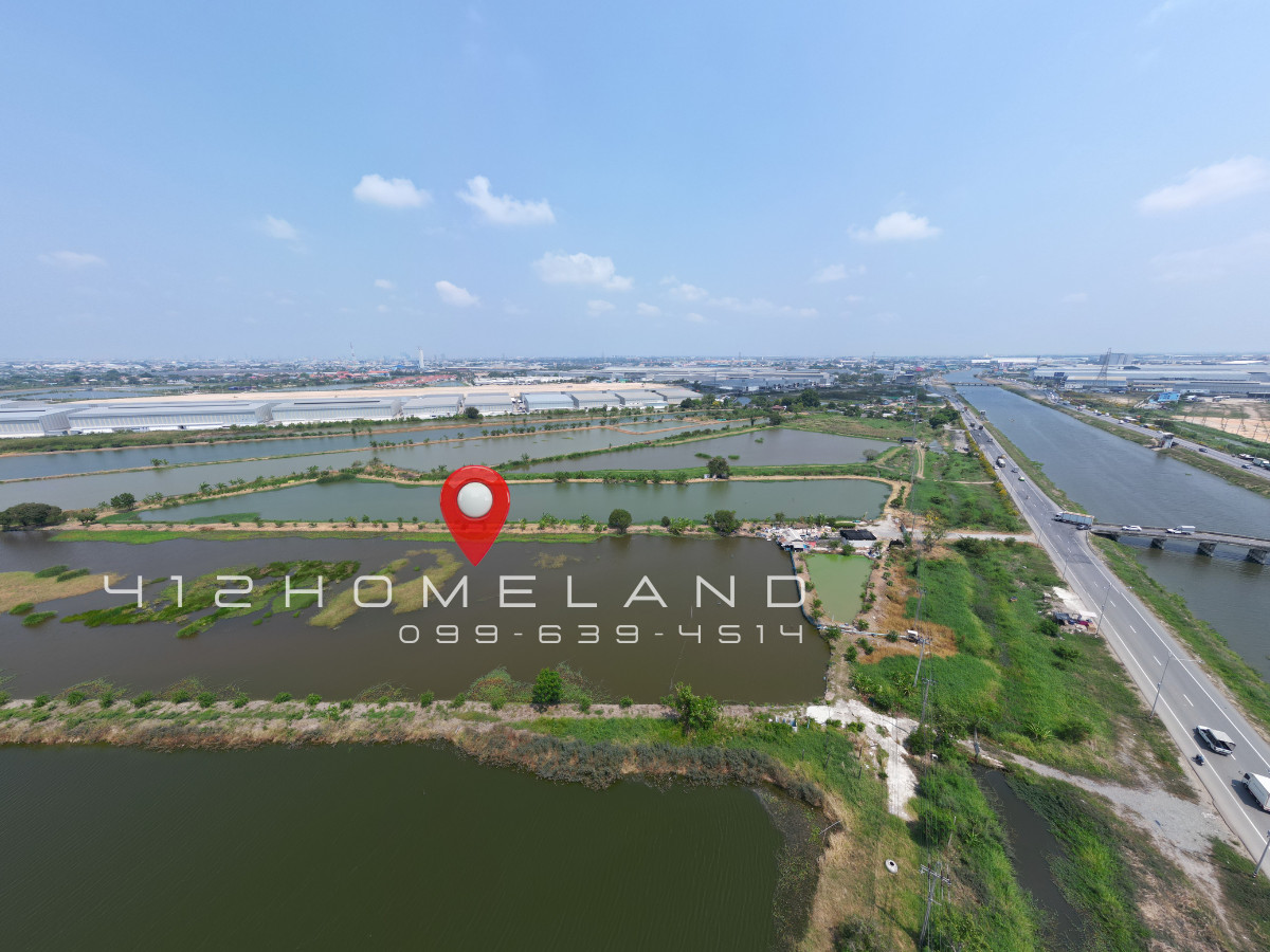 For SaleLandSamut Prakan,Samrong : Land for sale 52-3-0 rai, purple layout, Bang Phli Next to Suvarnabhumi Water Canal Suitable for factory development / Logistics Hub