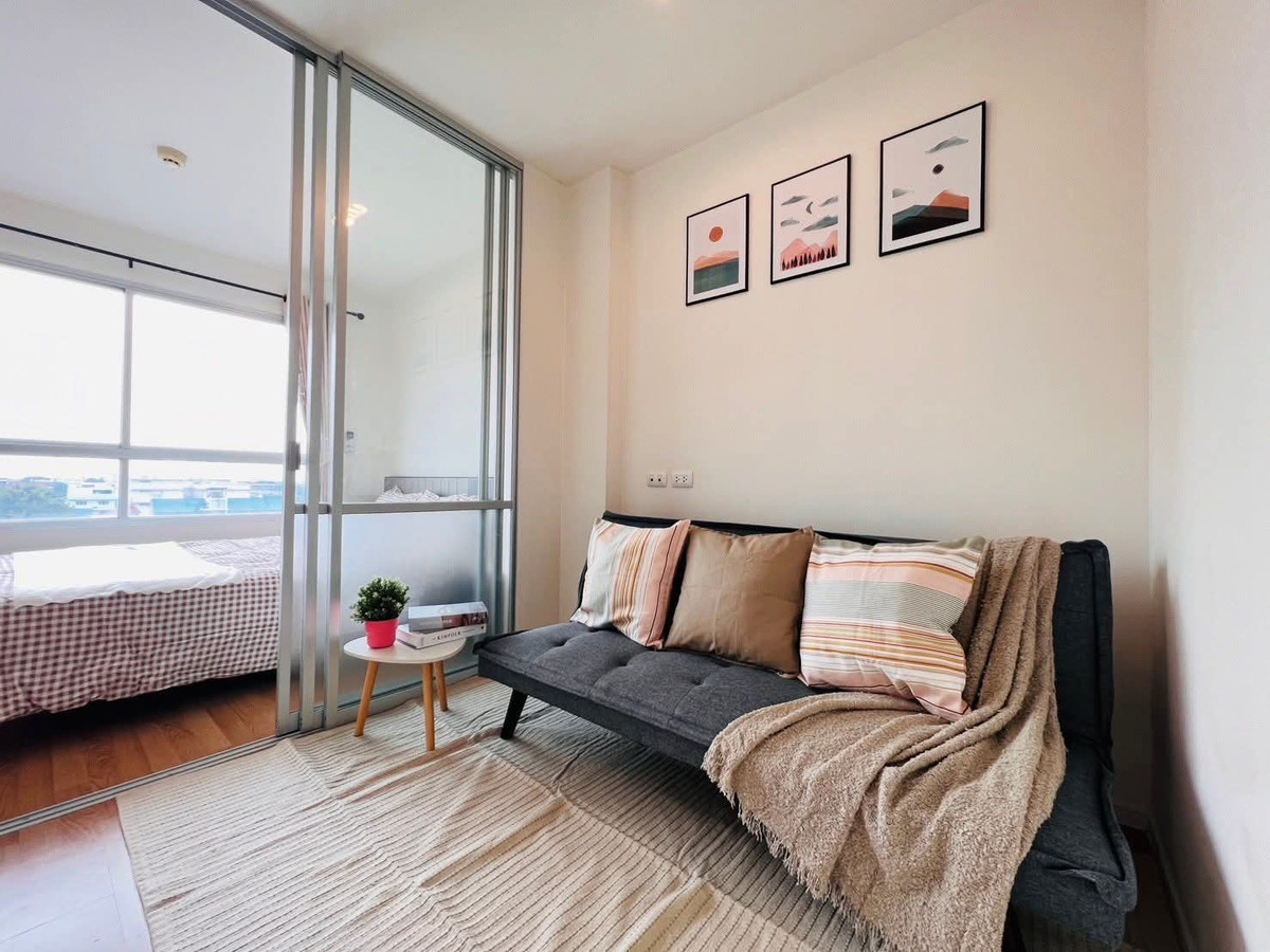 For RentCondoOnnut, Udomsuk : Condo for rent Lumpini Ville On Nut 46, corner room (BTS On Nut), fully furnished, ready to move in.