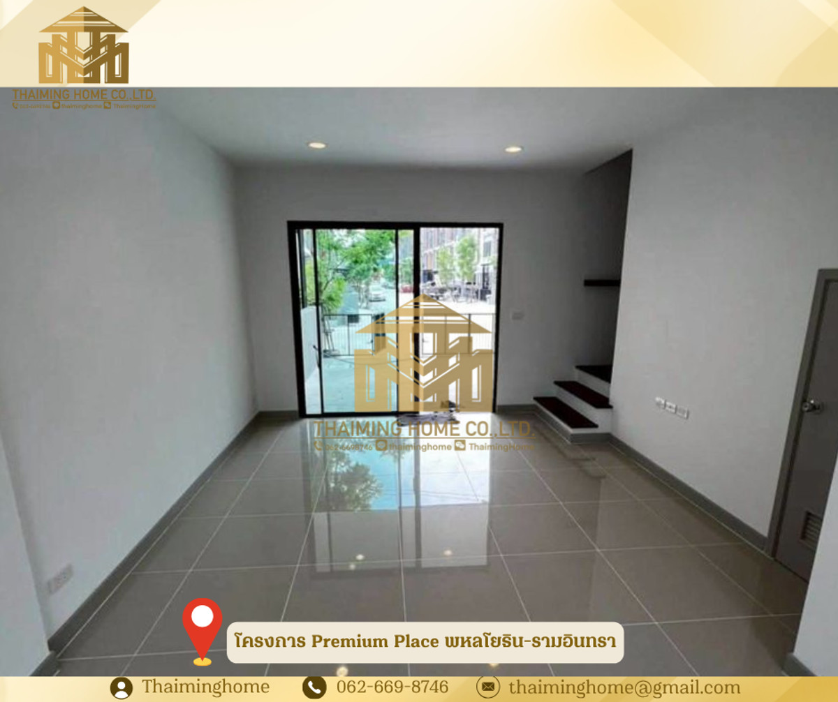 For RentTownhomeNawamin, Ramindra : 3-story townhome for rent, Premium Place Phahonyothin-Ramindra project. Next to Theparak Road (Property Code TT06-1426)
