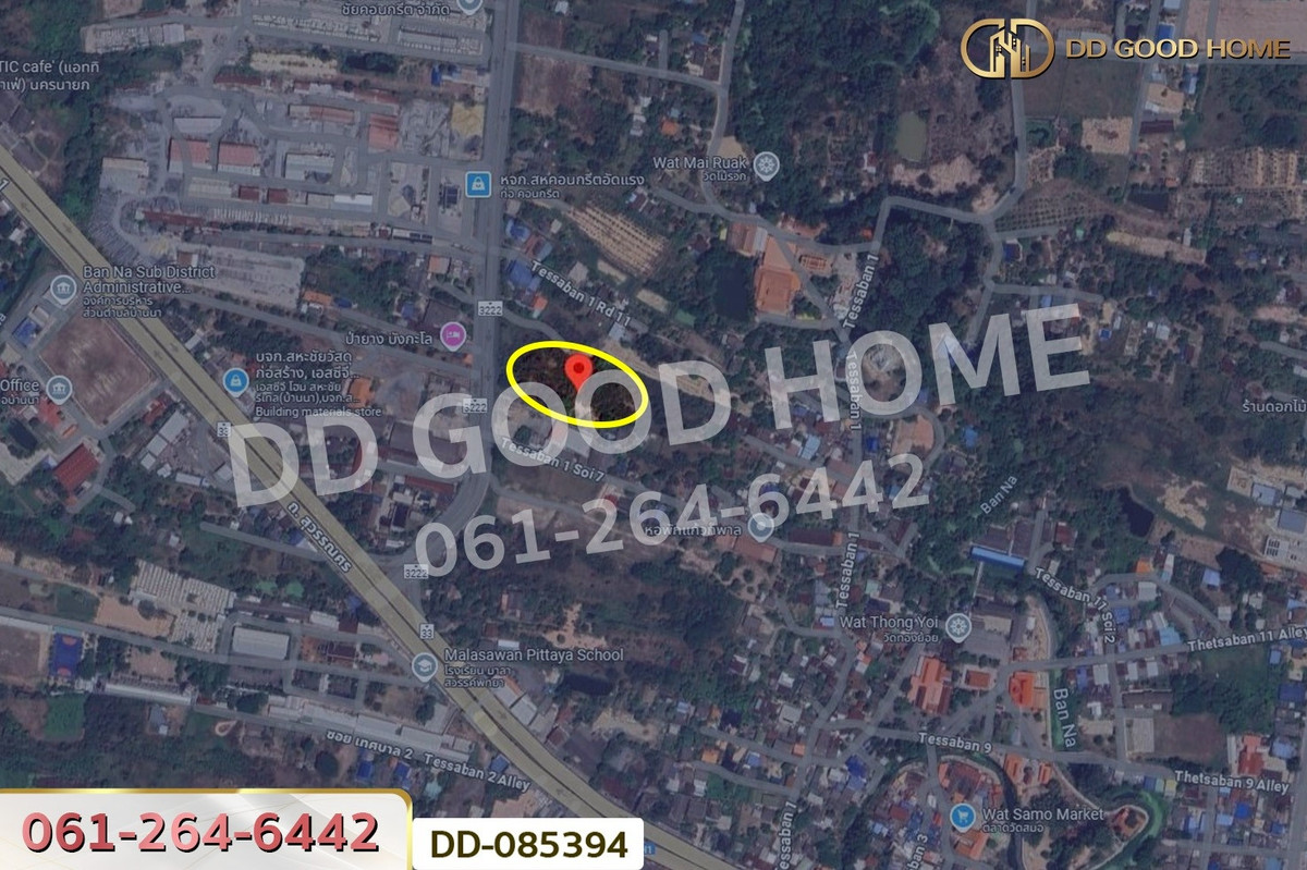 For SaleLandNakhon Nayok : Land for sale in Ban Na, Nakhon Nayok, 4 rai 257 sq.w., near Ban Na Subdistrict Administrative Organization. DD-085394