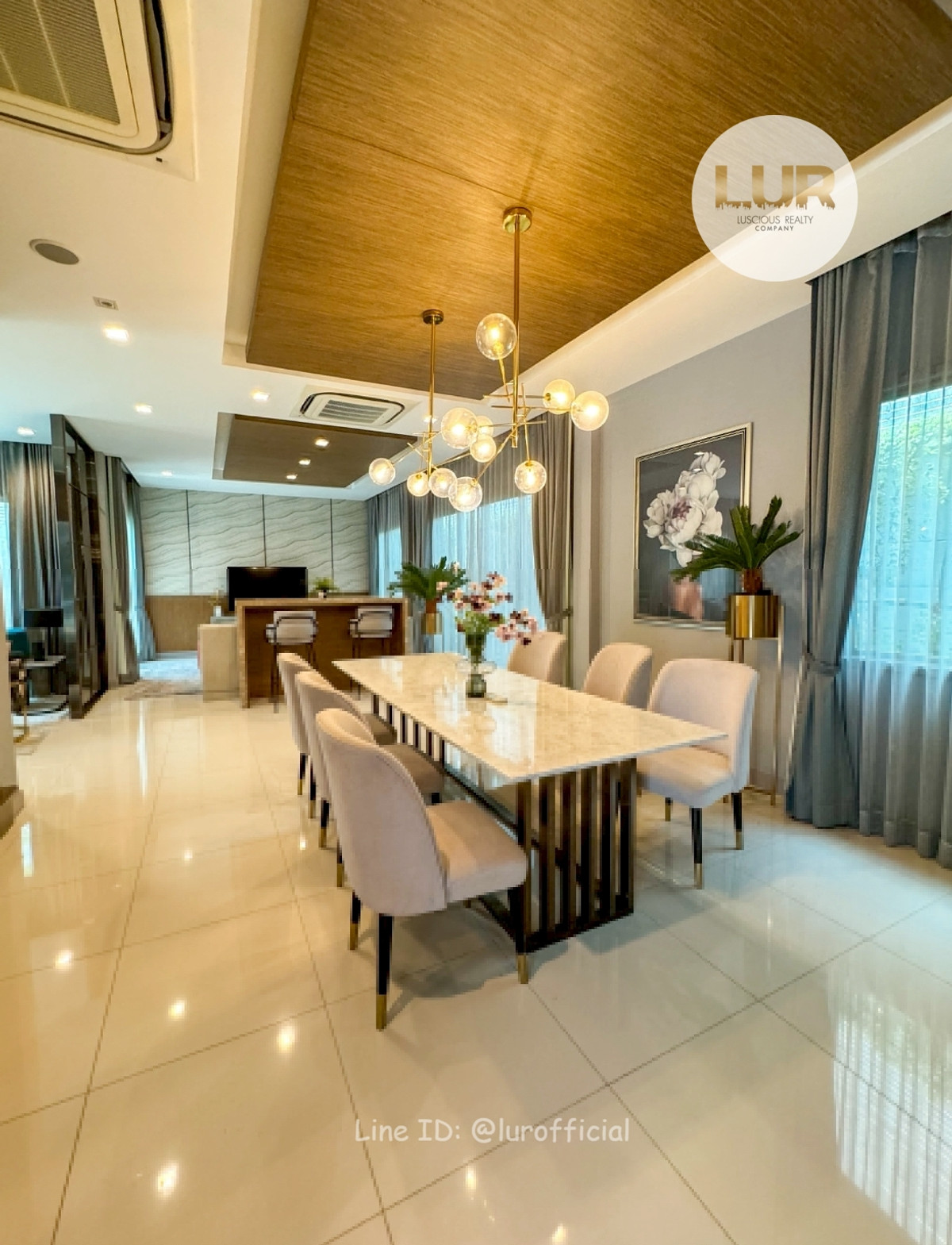 For RentHouseSeri Thai, Ramkhamhaeng Nida : ✨Luxury detached house for rent, Bangkok Boulevard Signature Ladprao-Serithai✨ 3 bedrooms, 4 bathrooms, fully furnished.