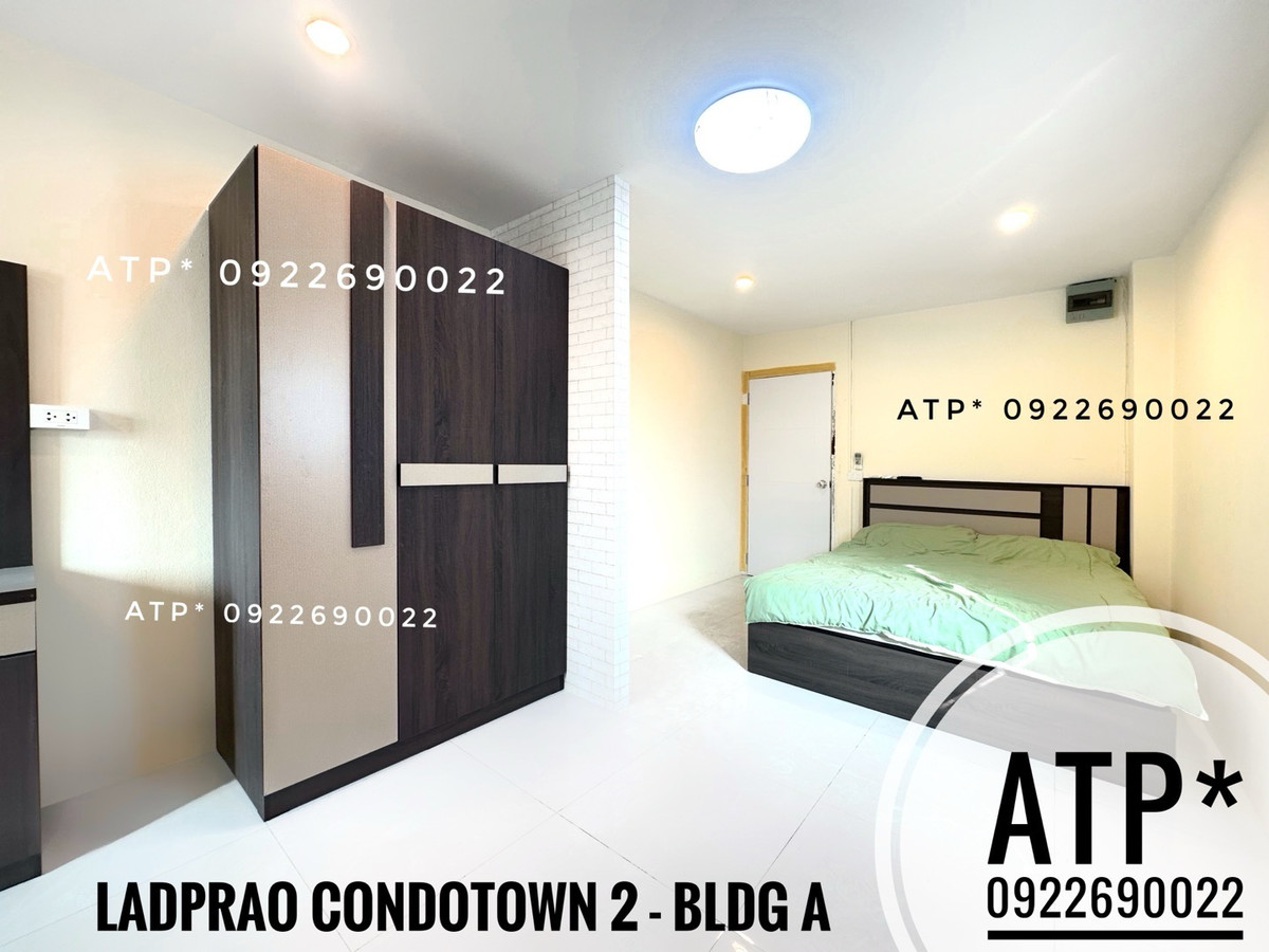 For SaleCondoLadprao101, Happy Land, The Mall Bang Kapi : **SELL 450K** Ladprao CondoTown 2 Ladprao 87 - New Renovate/Unused Studio 21.5 Sqm Bldg A - 1Bed/1Bath/Furnished as photos