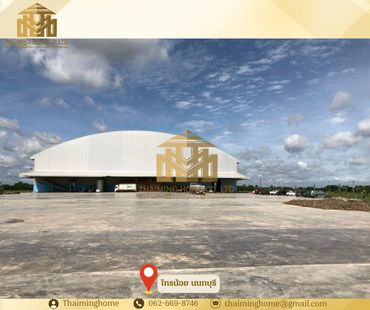 For RentWarehouseNonthaburi, Bang Yai, Bangbuathong : Warehouse for rent, newly built, ventilated, meets standards, Sai Noi, Nonthaburi, 8,000 sq m (TW8-12226)