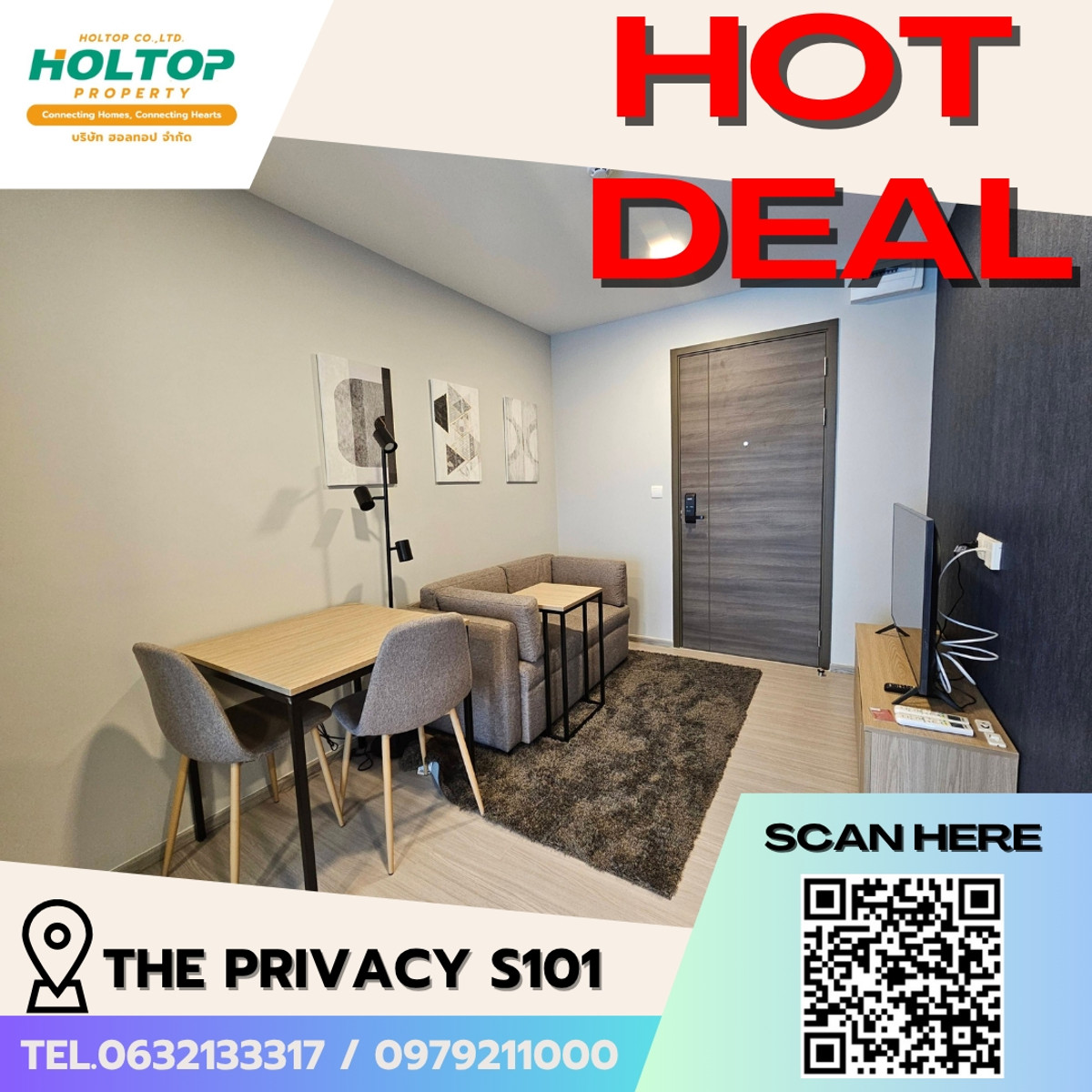 For RentCondoOnnut, Udomsuk : E281 🎉310369 Condo for Rent The Privacy S101