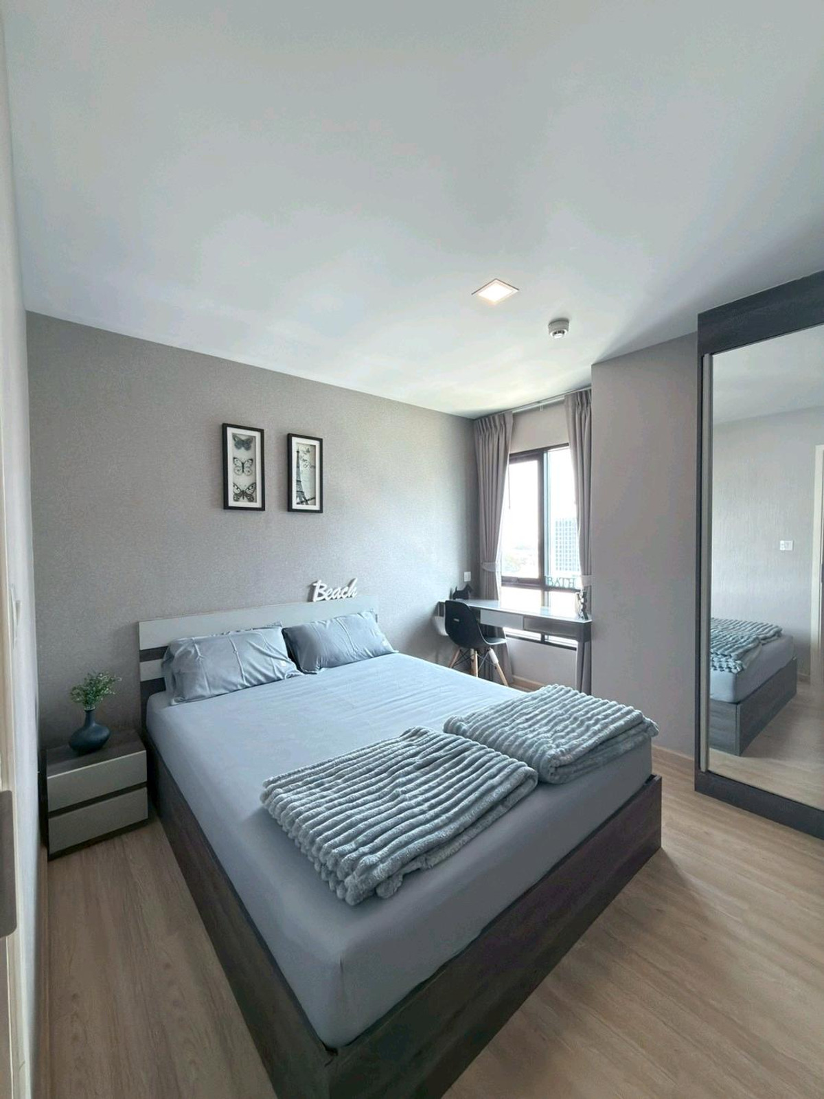 For RentCondoVipawadee, Don Mueang, Lak Si : 📣 Condo for rent Knightsbridge Sky City Saphan Mai 🏢 next to BTS Sai Yut 0 M. Corner room next to fire escape stairs, special plan with complete furniture and electrical appliances, only 11,000/month ‼️