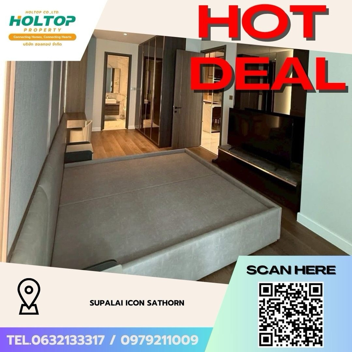 For RentCondoSathorn, Narathiwat : #Z5141💥 060469 🔥Condo for rent Supalai Icon Sathorn