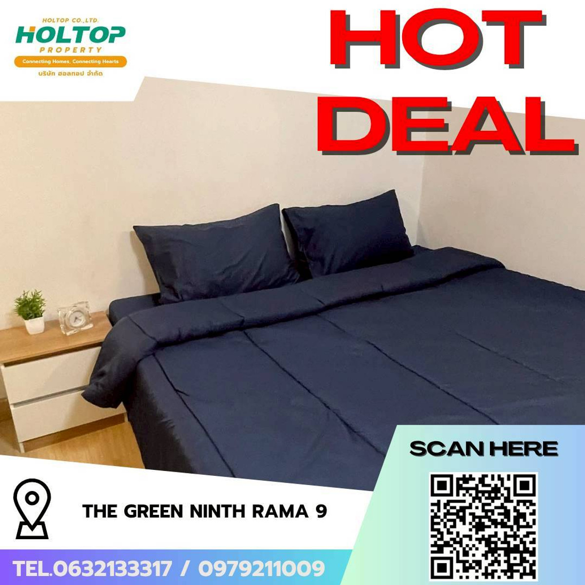 For RentCondoRama9, Petchburi, RCA : #L251🎉40469 Condo for rent The Green Ninth Rama 9  