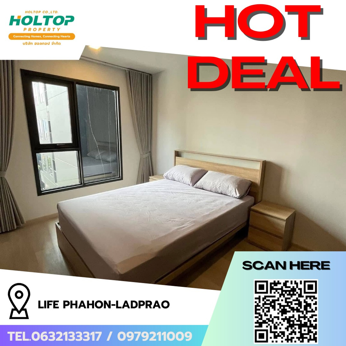 ให้เช่าคอนโดลาดพร้าว เซ็นทรัลลาดพร้าว : #R9767 🎉 280369  ให้เช่าคอนโด Life Phahon-Ladprao (รหัสเดิม R2580)