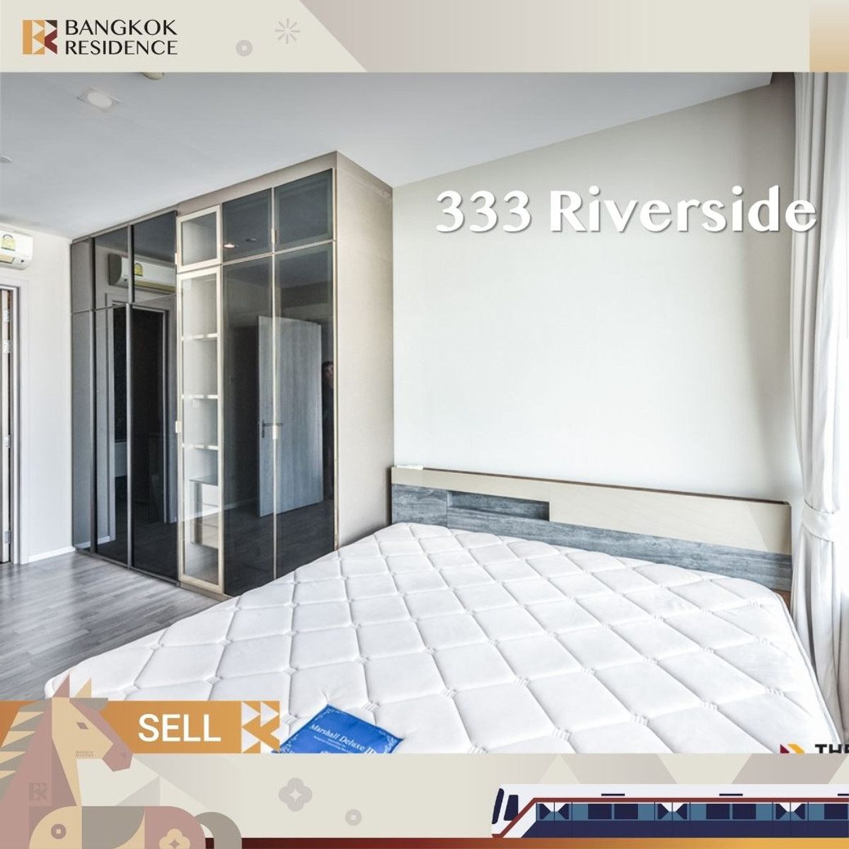 ขายคอนโดบางซื่อ วงศ์สว่าง เตาปูน : ✨ขายคอนโด 333 Riverside ห้องสวย เฟอร์ครบ ชั้นสูง ใกล้ Mrt บางโพ