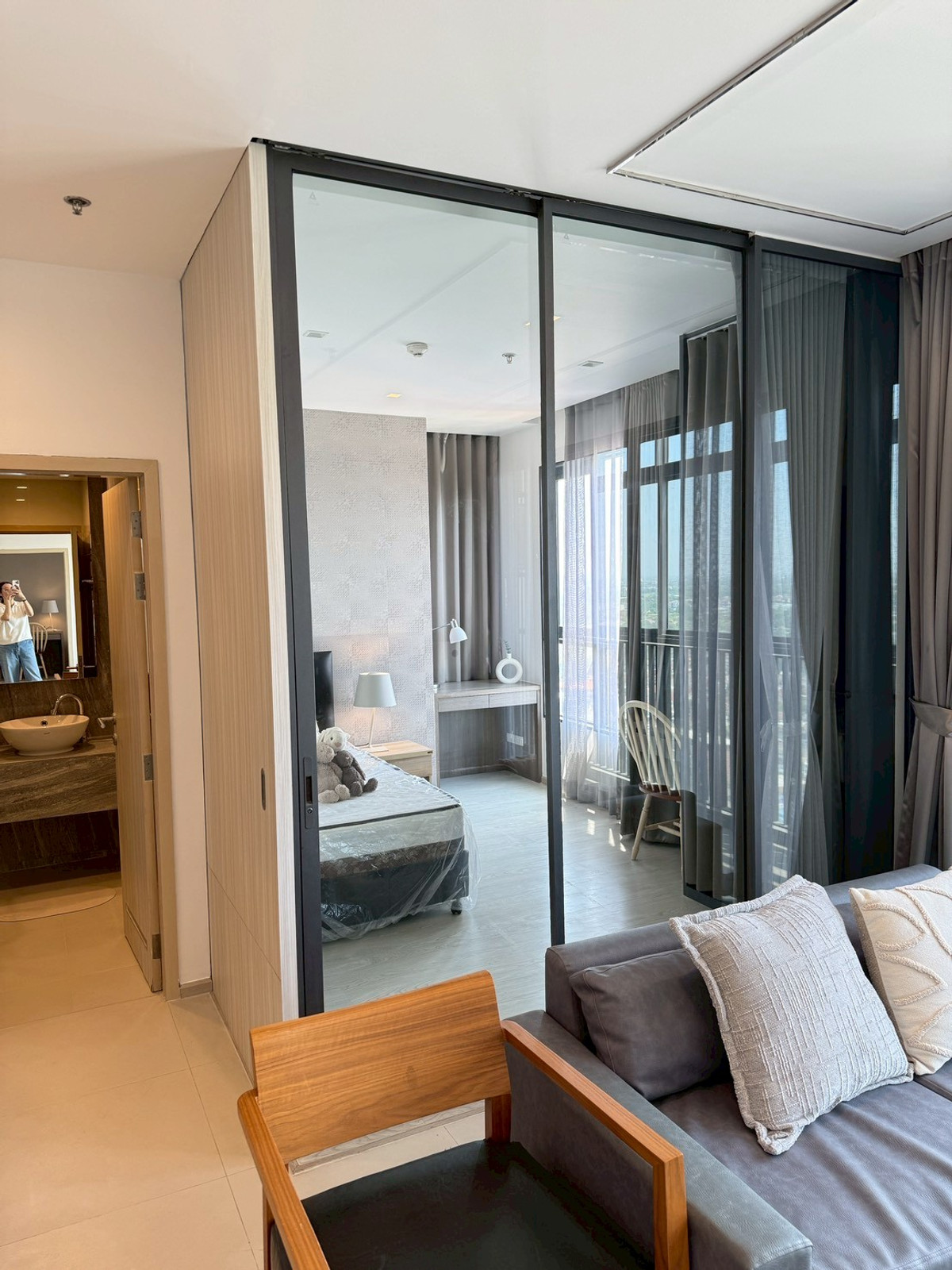 For RentCondoNonthaburi, Bang Yai, Bangbuathong : Condo GROW Rattanathibet, new, beautiful room, available and ready for rent, 2 bedrooms, 2 bathrooms, please inquire.