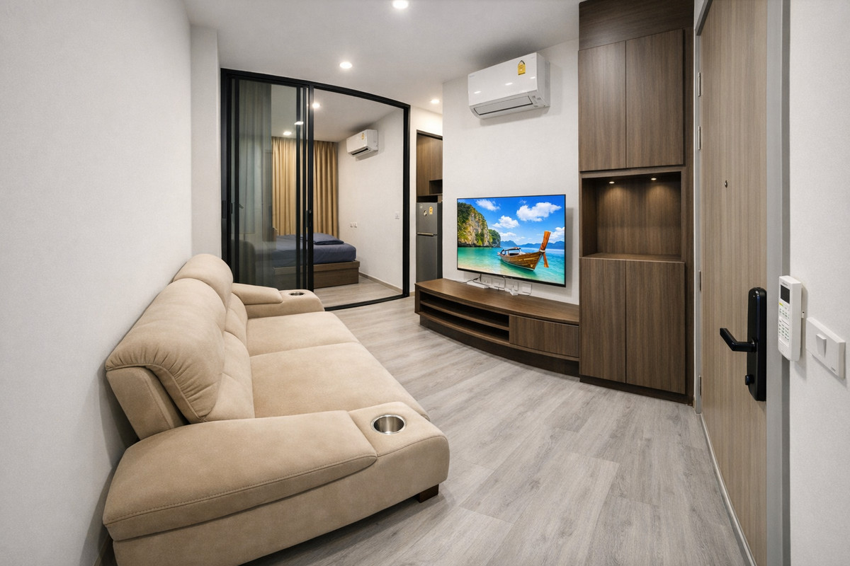 ให้เช่าคอนโดลาดพร้าว101 แฮปปี้แลนด์ : ให้เช่า The Origin ลาดพร้าว–บางกะปิ (25.5 ตร.ม.) เฟอร์ครบ พร้อมเข้าอยู่