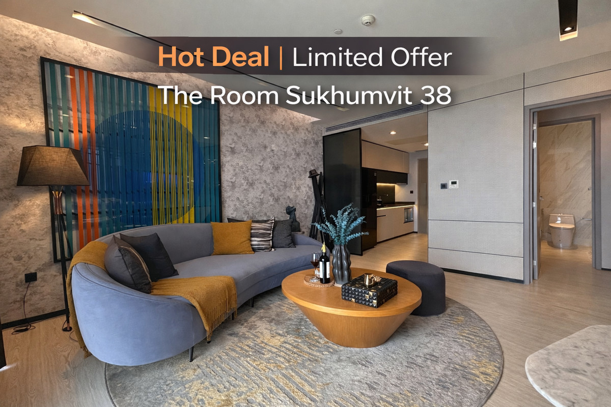 ขายคอนโดสุขุมวิท อโศก ทองหล่อ : 🔥Hot Deal🔥 𝐓𝐡𝐞 𝐑𝐨𝐨𝐦 สุขุมวิท 𝟑𝟖 คอนโดกลางสุขุมวิท 1 ห้องนอน พร้อมเข้าอยู่ เพียง 10.5 ลบ.*