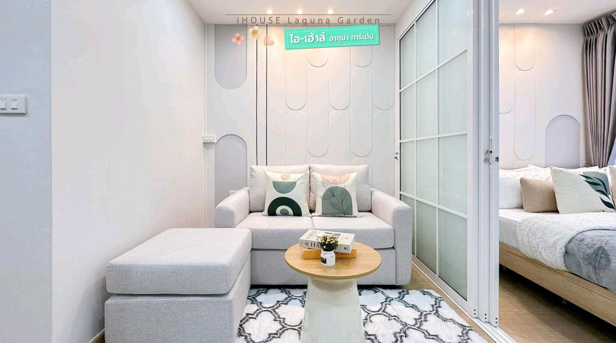 For SaleCondoRama9, Petchburi, RCA : 🤗Beautiful room, reasonable price, Rama 9 area, RCA "i-House"🏙🩵🚅Ready to move in. Close to every prosperity ✨️✨️✨️😍