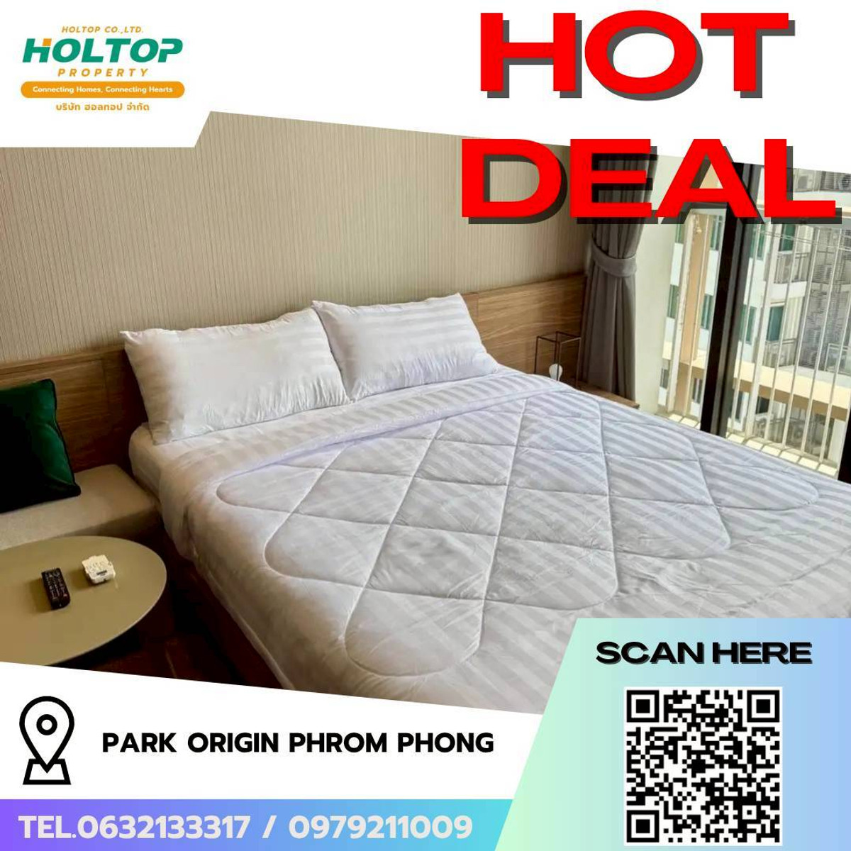 For RentCondoSukhumvit, Asoke, Thonglor : #L250  🎉 40469 Condo for rent Park Origin Phrom Phong