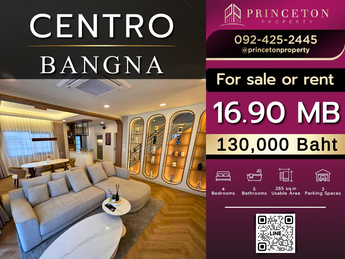 HouseBangna, Bearing, Lasalle : Luxury 2-Storey Home Centro Bangna 📞092-4252445