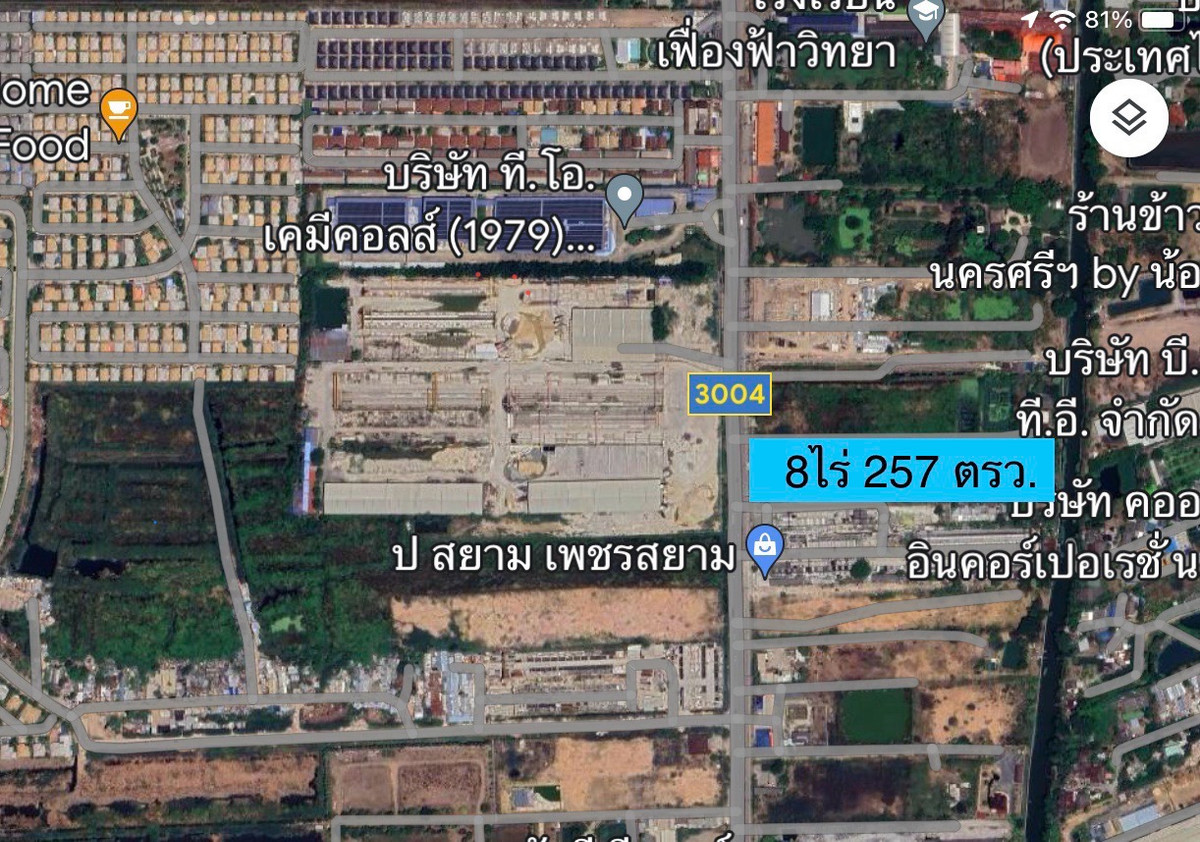 For RentLandPathum Thani,Rangsit, Thammasat : Land for rent, 8 rai 257 sq m., prime location, Lam Luk Ka-Thanyaburi Road (P.T. 3004), Pathum Thani.