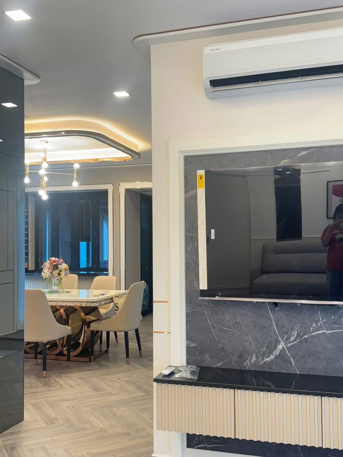 For RentHouseLadkrabang, Suwannaphum Airport : Single house for rent, Perfect Masterpiece Rama 9-Krungthep Kreetha. Complete with electrical appliances and furniture