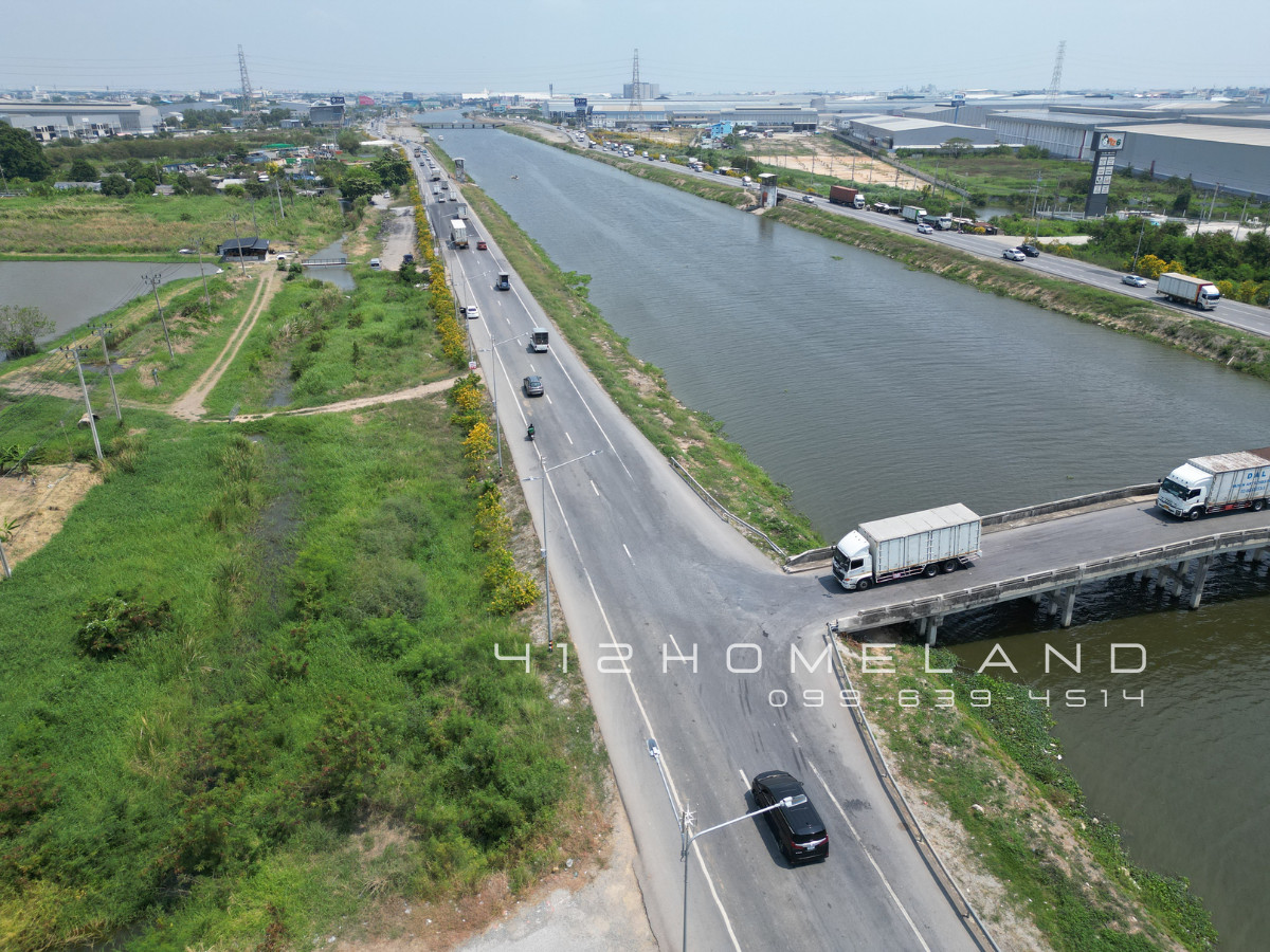For SaleLandSamut Prakan,Samrong : Land for sale 52-3-0 rai, purple layout, Bang Phli Next to Suvarnabhumi Water Canal Suitable for factory development / Logistics Hub