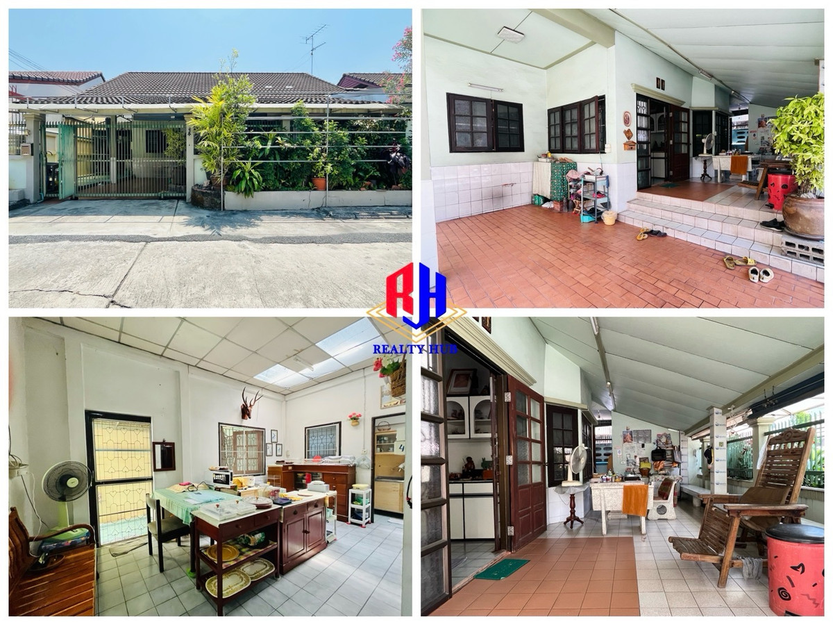 For SaleHouseRamkhamhaeng, Hua Mak : Single house for sale Soi Ramkhamhaeng 68 Near Lam Sali intersection, Ban Ma, Amway, Kittinivet BTS station.
