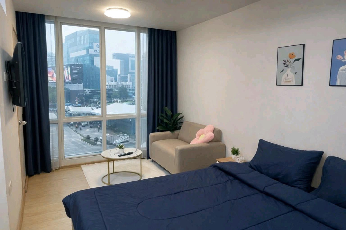 For RentCondoRama9, Petchburi, RCA : ✨ Beautiful room, prime location in the heart of the city, near MRT, ready to move in immediately!