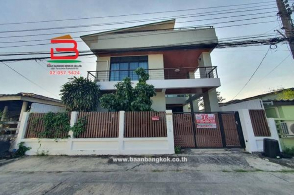 For SaleHouseMin Buri, Romklao : Single house, Sammakorn 1 (Soi Ramkhamhaeng 110), area 46 sq m., near The Paseo Town Ramkhamhaeng, Ramkhamhaeng Road, Saphan Sung Subdistrict, Bang Kapi District, Bangkok.