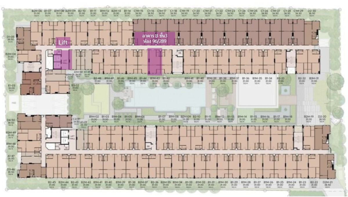 ให้เช่าคอนโดปิ่นเกล้า จรัญสนิทวงศ์ : 🏥 [ให้เช่า] ASPIRE ปิ่นเกล้า-อรุณอมรินทร์ | ใกล้ศิริราช 800 ม. ✨ ห้อง วิวสระ+สวนกลางโครงการ (ตึก B ชั้น 3) ✨
