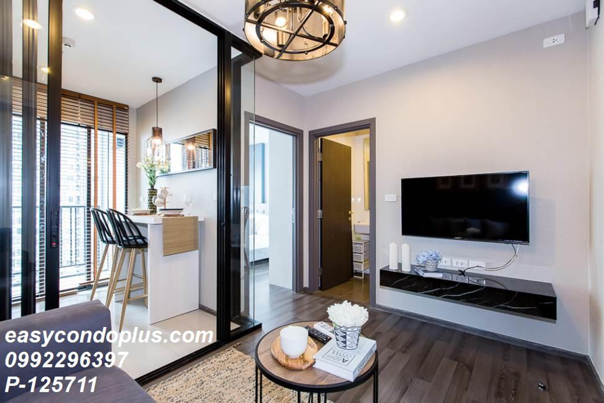 ให้เช่าคอนโดอ่อนนุช อุดมสุข : P-125711 วิวเมืองสวย! The Base Park East 1 นอน ใกล้ BTS อ่อนนุช 15,500 บาท   | Line Id: @easycondoplus | 099-229-6397