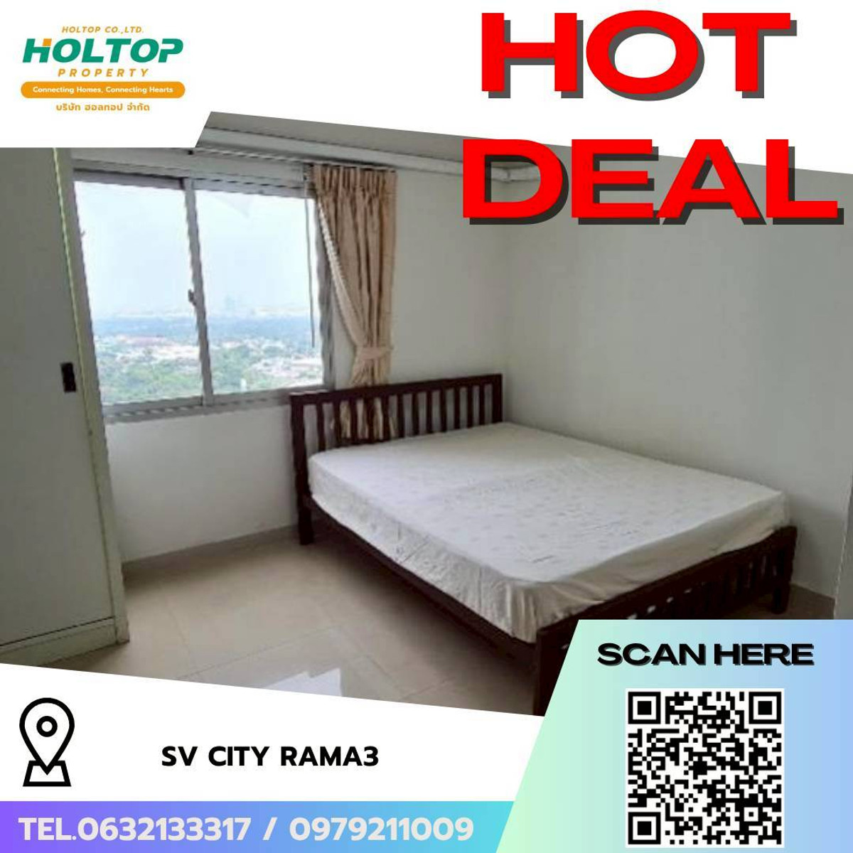 For RentCondoRama3 (Riverside),Satupadit : #L193🎉 310369 Condo for rent SV City Rama3  