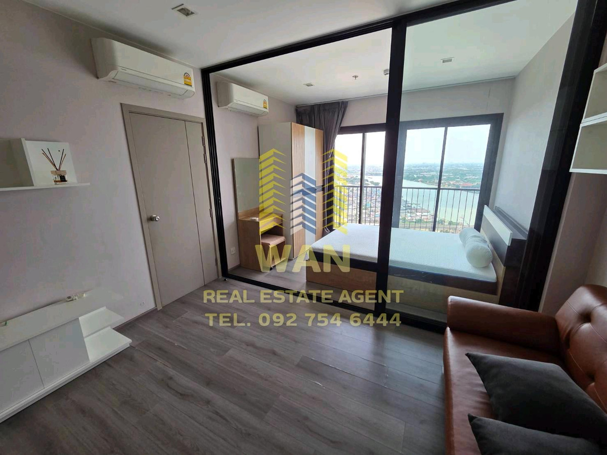 ให้เช่าคอนโดรัตนาธิเบศร์ สนามบินน้ำ พระนั่งเกล้า : ให้เช่าคอนโด Politan rive ชั้น 33 วิวแม่น้ำตกแต่งสวยครบพร้อมอยู่