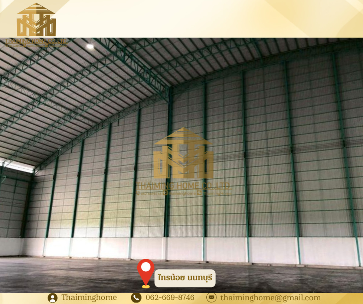 For RentWarehouseNonthaburi, Bang Yai, Bangbuathong : Warehouse for rent, newly built, ventilated, meets standards, Sai Noi, Nonthaburi, 8,000 sq m (TW8-12226)