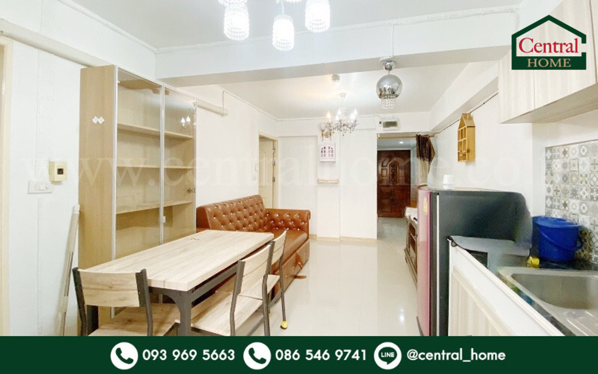 For RentCondoLadprao, Central Ladprao : Condo for rent, spacious room 49 sq m, 2 bedrooms, Century Park Vibhavadi 22, fully furnished, ready to move in.