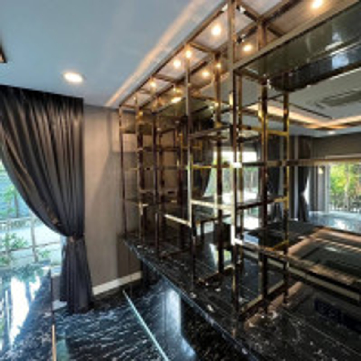 HousePinklao, Charansanitwong : Sell/rent a luxury house, The Grand Pinklao (De Pine zone), large house, 400 sq m, 3 bedrooms, 4 bathrooms, 21.5 million (rent 150,000), land width 118 sq m, furniture + complete set of electrical appliances, near Mahidol University.