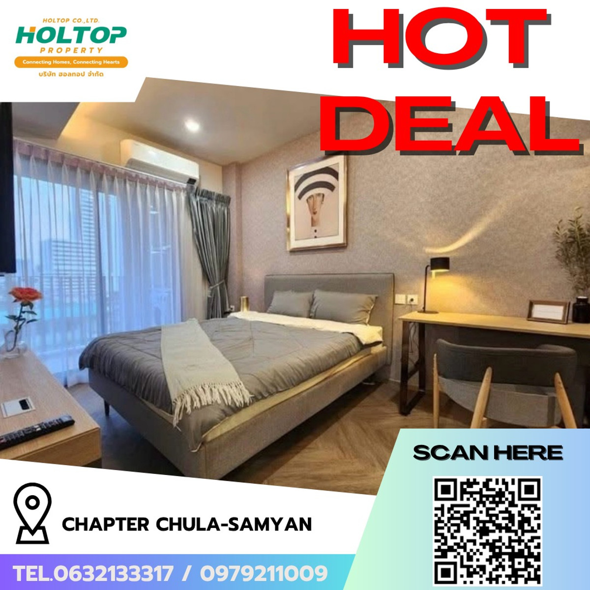 For RentCondoSiam Paragon ,Chulalongkorn,Samyan : #R9777 🎉 280369 Condo for rent: Chapter Chula-Samyan (Previous code S3230)