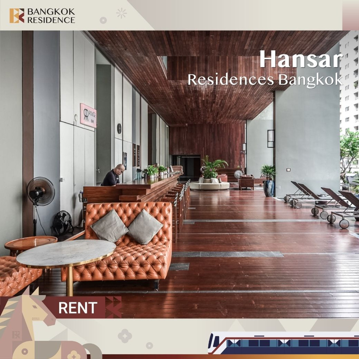 ให้เช่าคอนโดวิทยุ ชิดลม หลังสวน :  Hansar Residences Bangkok💎 Ultra-Spacious Luxury Unit 💎 Elegant Luxury Living in Ratdamri Location 