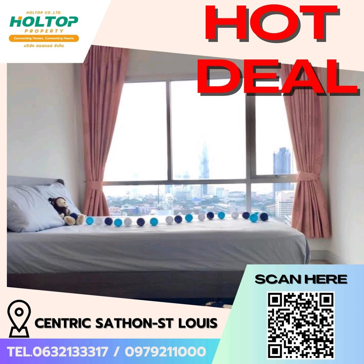 For RentCondoSathorn, Narathiwat : #E201 (Former code S5637)🎉 260369 Condo for rent Centric Sathon-St Louis